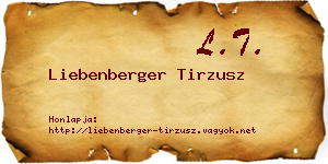 Liebenberger Tirzusz névjegykártya